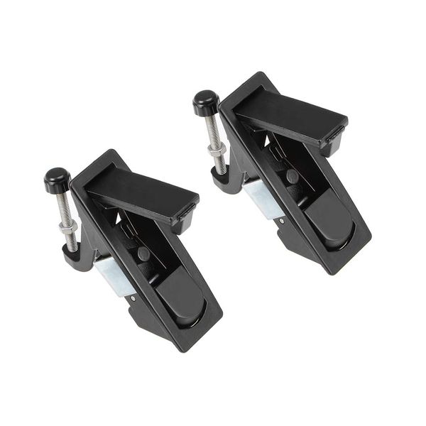 uxcell Electric Cabinet Panel Cam Lock Push Button Pop Up Door Lock Keyless,Black 606-2 2pcs