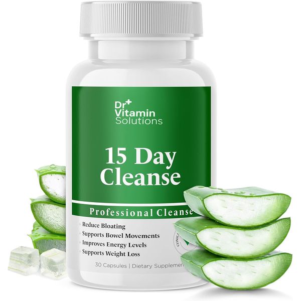 15 Day Cleanse Gut Support, Detox for Men & Women, All Natural Colon Cleanser -