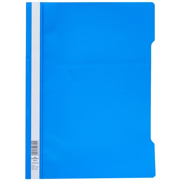 Durable 252306 Clear View Folder-Report File A4 PP, Blue - Pack of 25