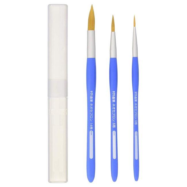 Sakura Crepas NR3A-T Neosebron Round Brush Set of 3 with Brush Bottles