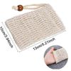 PHOGARY Sisal Soap Saver Bag (5-Pack) Ideal for Exfoliating & Save Soaps, Natural Fiber Soap Bags for Foaming and Drying The Soap, Organic Soap Bag With Pouch Holder for Shower Bath