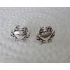 Sterling Silver TINY 9x10mm Crab Zodiac Cancer Studs Stud Earrings