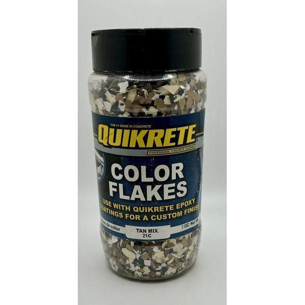 QUIKRETE Color Flakes, 21 C Tan Mix, 7oz, Made For Use W/Epoxy Floor Coating