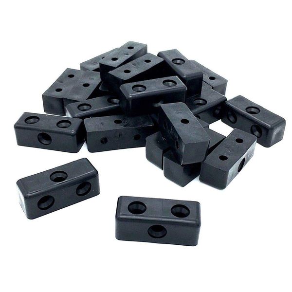 48 x Modesty Block Black Furniture Connector Blocks Fixit Cabinets Cupboards