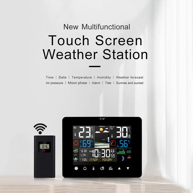 Dropship Electric Weather Station Snooze Alarm Clock Wireless