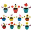 Solar-Powered Dancing Flower Eco-friendly Bobble head Solar Dancing Toys 5 pcs