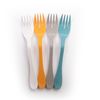 Eco Fork Open Stock, Bulk 12 Piece Set, White Reusable Bamboo