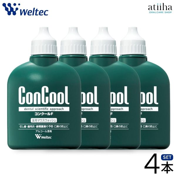 ConCool Mouthwash, Concool F, Prevents Periodontal Disease, 100ml x 4 Bottles, Bad Breath, Tooth Decay, Prevents Periodontal Disease, Quasi-Drug