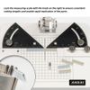 ANSAI Miter Cutter, Angle Cutting Station with 3 Replacement Blades, Assembly Required