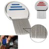 Lice Nit Comb Get Down Stainless Steel Metal Tooth Head Long Teeth/Professional Stainless Steel Nit Comb for Head Lice Treatment,Reusable,Removes Louse Nits (Pack of 1)