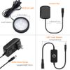 YGS-Tech LED Under Cabinet Lighting Kit, 1020 Lumens LED Puck Light, 5000K Daylight White, CRI90+, Touch Dimming, Black Trim All Accessories Included, for Kitchen, Closet Lights, Safe Light, 6-Pack