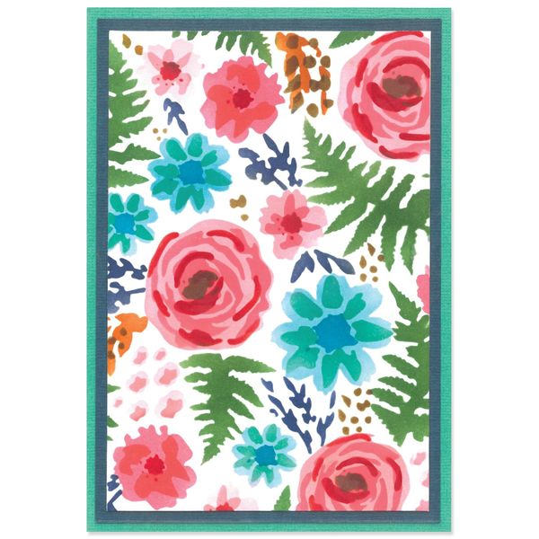 Sizzix A6-Schablone mit abstrakten Blüten, mehrfarbig, Einheitsgröße