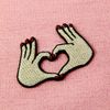 Love Sign Hand Symbol Embroidered Badge Iron On Sew On Patches