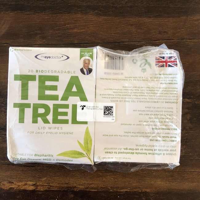 The Eye Doctor Biodegradable Tea Tree Lid Wipes for Blepharitis - 40 Wipes Total