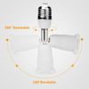 4 Pack Adjustable Vertical 90° E26/E27 Light Socket Extender 4.5 Inch Extension
