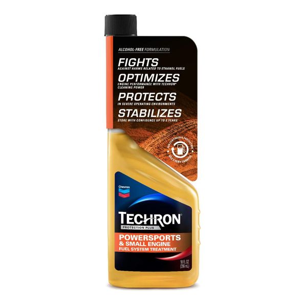 Chevron Techron Protection Plus Powersports and Small Engine Fuel System Treatment, 10 oz, Pack of 1