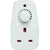 Netagon 13A Plug in Dimmer Adjustable Light Control Switch (White)