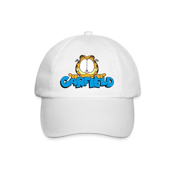 Spreadshirt Garfield Face Logo Baseball Cap, white/white, Unit size