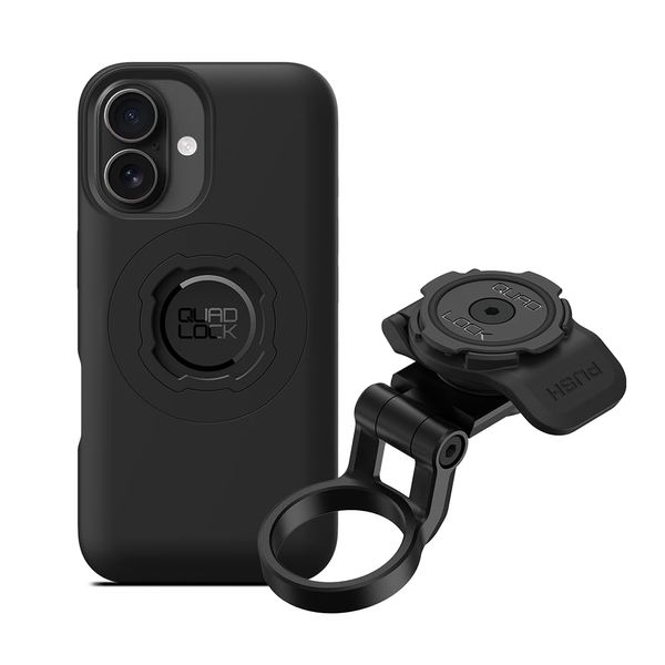 Quad Lock Stem Cap Mount (Adjustable) Bike Kit with iPhone 16 MAG Case