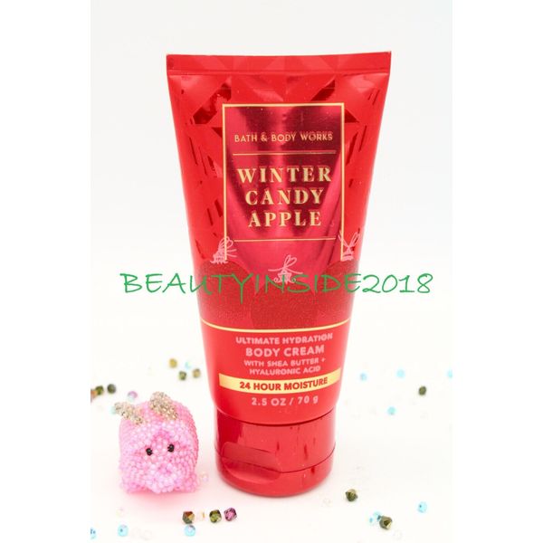 Bath and Body Works WINTER CANDY APPLE Travel Size Body Cream 2.5 oz / 70 g NEW