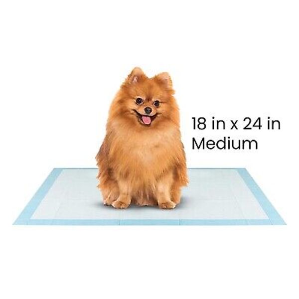 100 Pet Training Pads for Dogs 18"x24" Unscented Blue Ultra-Absorbent Underpads