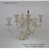Silver Candelabra, Beaded 3 Light  8  in.