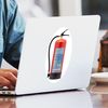 CafePress Powder Fire Extinguisher Oval Car Bumper Sticker
