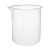 uxcell Measuring Cup Beaker Laboratory Clear PP Plastic Graduated Beaker 16.9 fl oz (500 ml)
