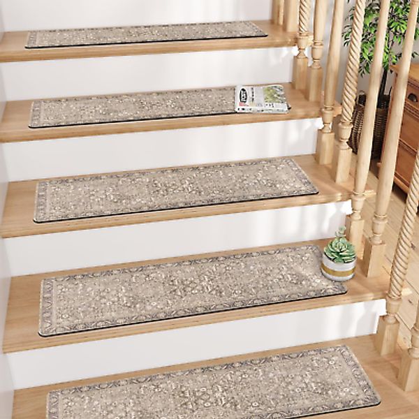 Stair Treads Non Slip 15PCS 8"X30" Stair Runner, Washable Carpet Stair Treads fo