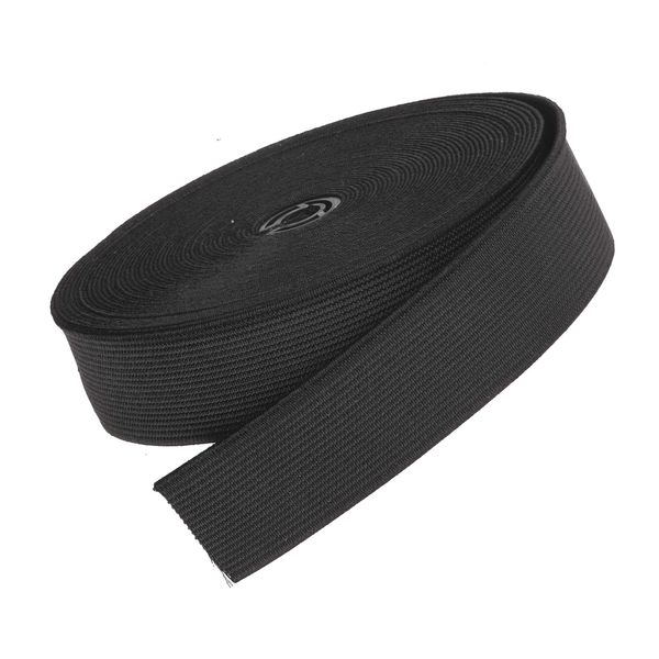 Flat Elastic Wide Bands | Stretch Band Sewing Elastic | Waistbands, Sewing Crafts, Wig Making | 6 metres (Black, 25mm)