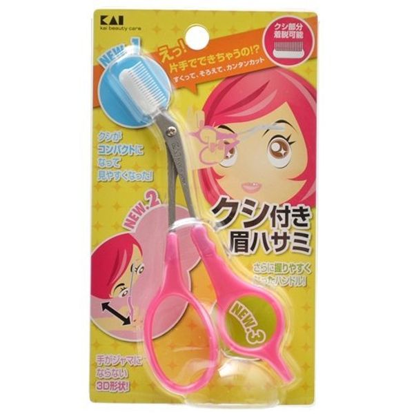 Kai Corporation KQ0800 Eyebrow Scissors with Scissors DX Pink