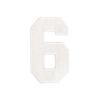 Bib Patch No. "0-9" Big Small (2 Colors) (Small, (6), White x White