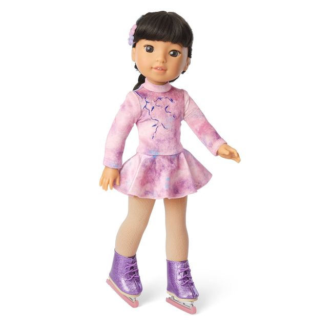 American Girl Corinne Tan Girl of the Year 2022 14.5-inch Doll Gwynn’s Ice Skating Performance Outfit, For Ages 4+