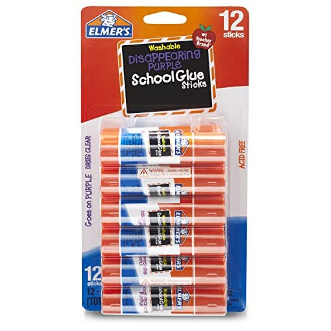 Elmers School Glue Sticks, Washable, Disappearing Purple, Giant Sticks, Adhesives
