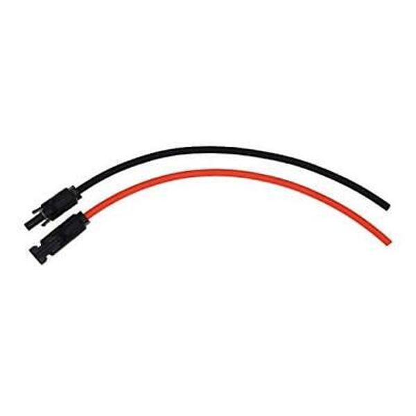 1 Pair Black + Red 10AWG(6mm²) Solar Panel Extension Cable Wire Connector