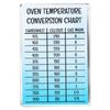 Oven Temperature Conversion Chart - Kitchen Measurements - Blue Ombre Pattern Fridge Magnet - Novelty Gift