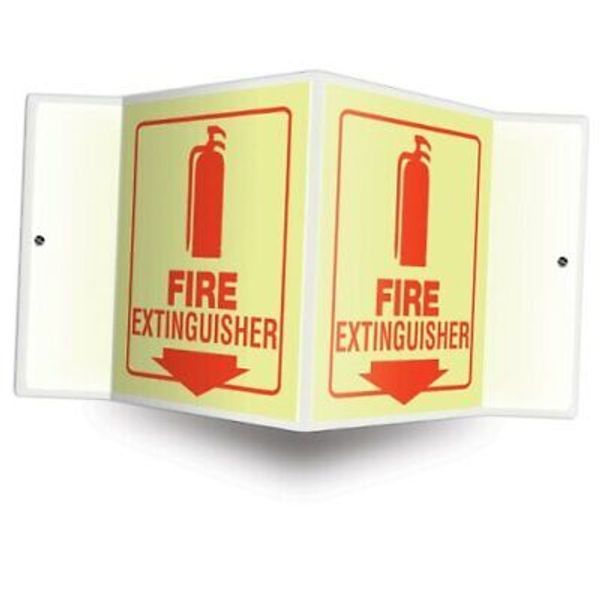 Fire Extinguisher 3D Projection Glow Sign, 6"x5" High-Impact Lumi-Glow