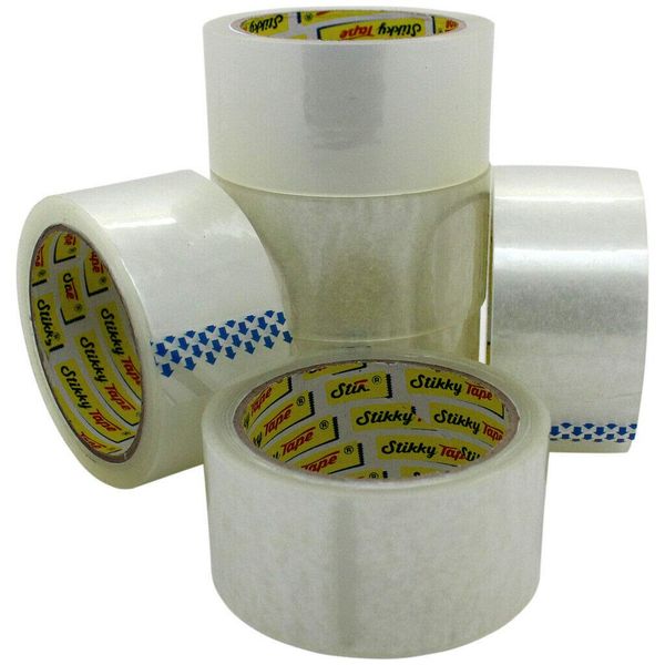 Clear Parcel Packaging Carton Sealing Tape Sellotape 48MM X 66M (6)