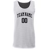 Custom Reversible Basketball Jersey - Front and Back (Adult Medium, Red)