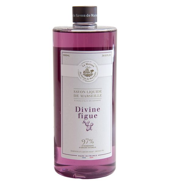 Maison du Savon de Marseille - French Liquid Soap Hand Wash made with Organic Olive Oil - Prickly Pear Fragrance - 1 Litre