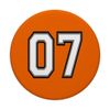 Number 07, 07 in Black, White and Gray PopSockets Swappable PopGrip