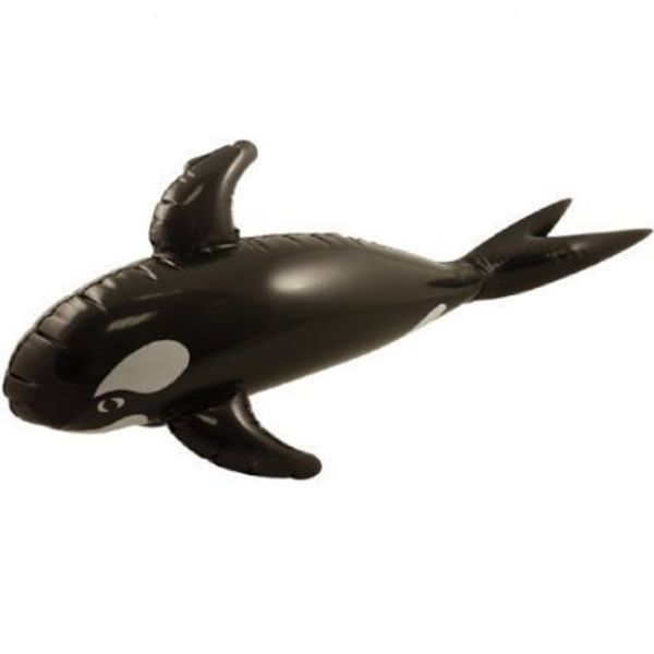 BLOW UP INFLATABLE WHALE PARTY DECORATION PROP ACCESSORY 85cm
