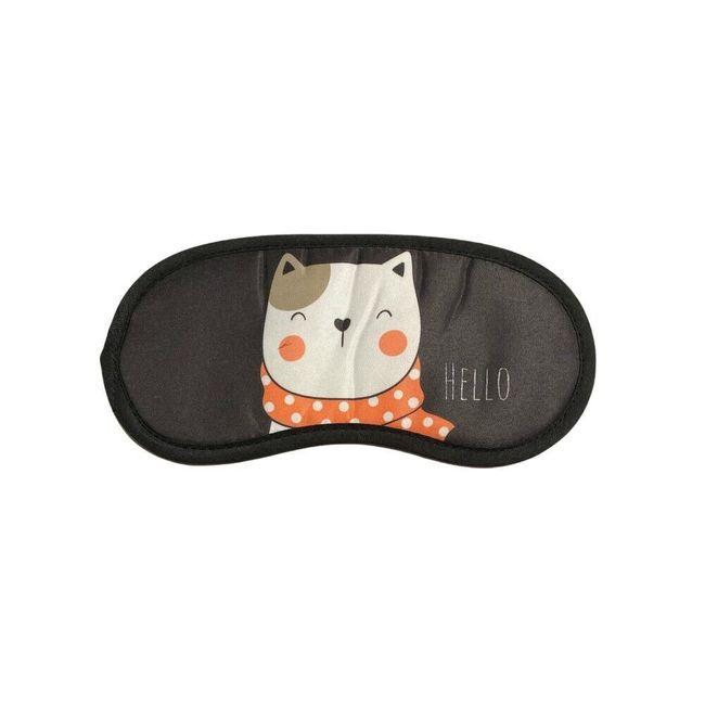 Cute Cat Theme Sleeping Mask w/ Elastic Back for Sleep or Travel