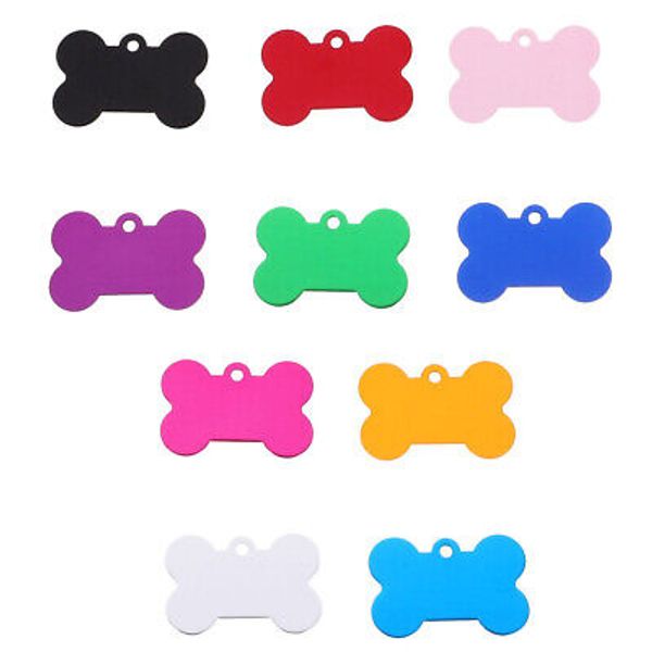 50Pcs Blank Tags Pet ID Tags Aluminum Alloy Cute Dog Shape Dog Tags Collar