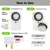 HBN 24 Hour Programmable Plug Timer Socket UK,Plug-in Segment Plugs Timers Switch,Energy Saving Light Switchs for Lamps,Home Security,Indoor Lights and Christmas (30min,2Pack)