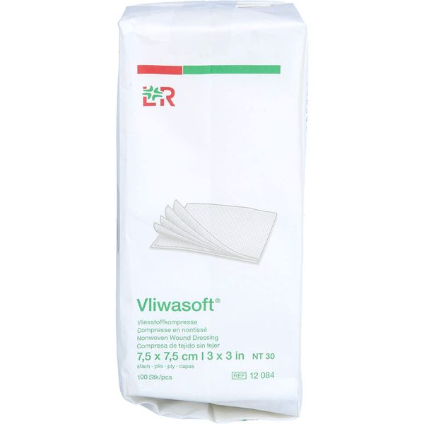 Vliwasoft Vliesstoffkompresse 7,5x7,5cm, 100 pcs. Compresses