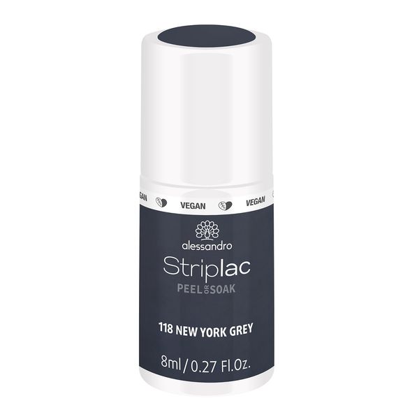 2 Pack Striplac Peel or Soak - 118 New York Grey by Alessandro for Women 0.27 oz