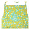 June Clever Easy Peasy Lemon Squeezy Cotton Apron with Pockets Yellow