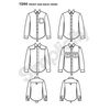 Simplicity Pattern 1544 Men's Shirt with Fabric Variations Sizes 44-52 Chest