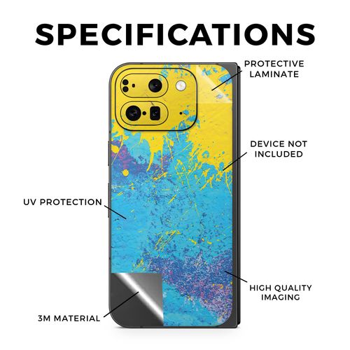 Phone Skin Compatible with Google Pixel 9 Pro Fold - Splatter Wall - Premium 3M Vinyl Protective Wrap Decal Cover - Easy to Apply | Crafted in The USA by MightySkins